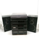 C1990 JVC stacking stereo system with original booklets