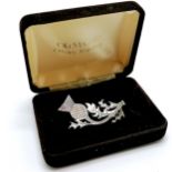 Ola M Gorie sterling silver thistle brooch (4.2cm) in original retail box