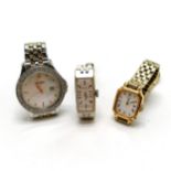 3 x Seiko watches inc mother of pearl dial (3cm case) t/w 2 others - all for spares / repairs - SOLD