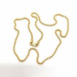 14ct marked gold ball link 40cm chain - 5.8g - SOLD ON BEHALF OF THE NEW BREAST CANCER UNIT APPEAL