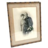 Photograph of Belgian soldier + wife by Gustave Franciscus De Smet (1877–1943) - 34cm x 27cm & has