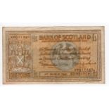 1941 (1-Mar) Scottish £1 Elphinstone / Macfarlane banknote