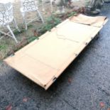 1944 dated military campaign canvas & metal bed - in used condition