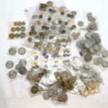 Useful GB collection of coins inc approx 625g+ of 925 silver & 750g+ of 500 silver coins + others in