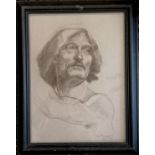 Original framed 1910 pastel sketch of a man by Enid Algerine Bagnold, Lady Jones CBE (1889–1981) the