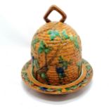 Majolica large cheese dome with basket & blackberry design / detail - 36cm diameter & total height