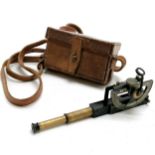 Military marked pocket Level Clinometer Sextant - total length 18cm & has original military marked