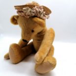 Vintage plush teddy bear with hump to it;s back and long limbs 50cm tall, some slight loses and a