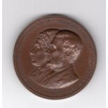 1886 bronze medallion by Allan Wyon (1843–1907) celebrating 50th wedding anniversary of Charles