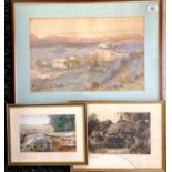 2 framed prints - William Henry Sweet & chromolithograph of Oodypure by William Simpson etc