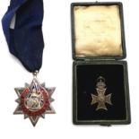 1963-73 Carlton Club 'For service to club & cause' silver medal awarded to F A Blackburn t/w 1908