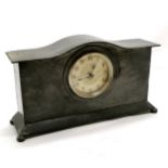 Liberty & Co., London pewter cased mantle clock #01126A - 31cm x 18cm high & has some dents and