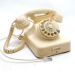 Hagen UK Kiel white plastic vintage telephone (has been converted to modern phone sockets) - 15cm