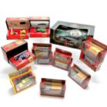 Qty of boxed cars inc Models of Yesteryear, Burago Jaguar E Cabriolet (1961), Lledo Only fools and