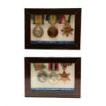 WWI group of 3 medals (1540 Dvr J G Brown R A) t/w WWII group of 3 medals (att Cpl F A Blackburn