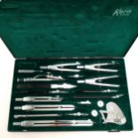 Kern drawing instruments set in original case - 28cm x 18cm & complete except for tube of spare