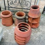 4 x chimney pots, tallest 53cm high