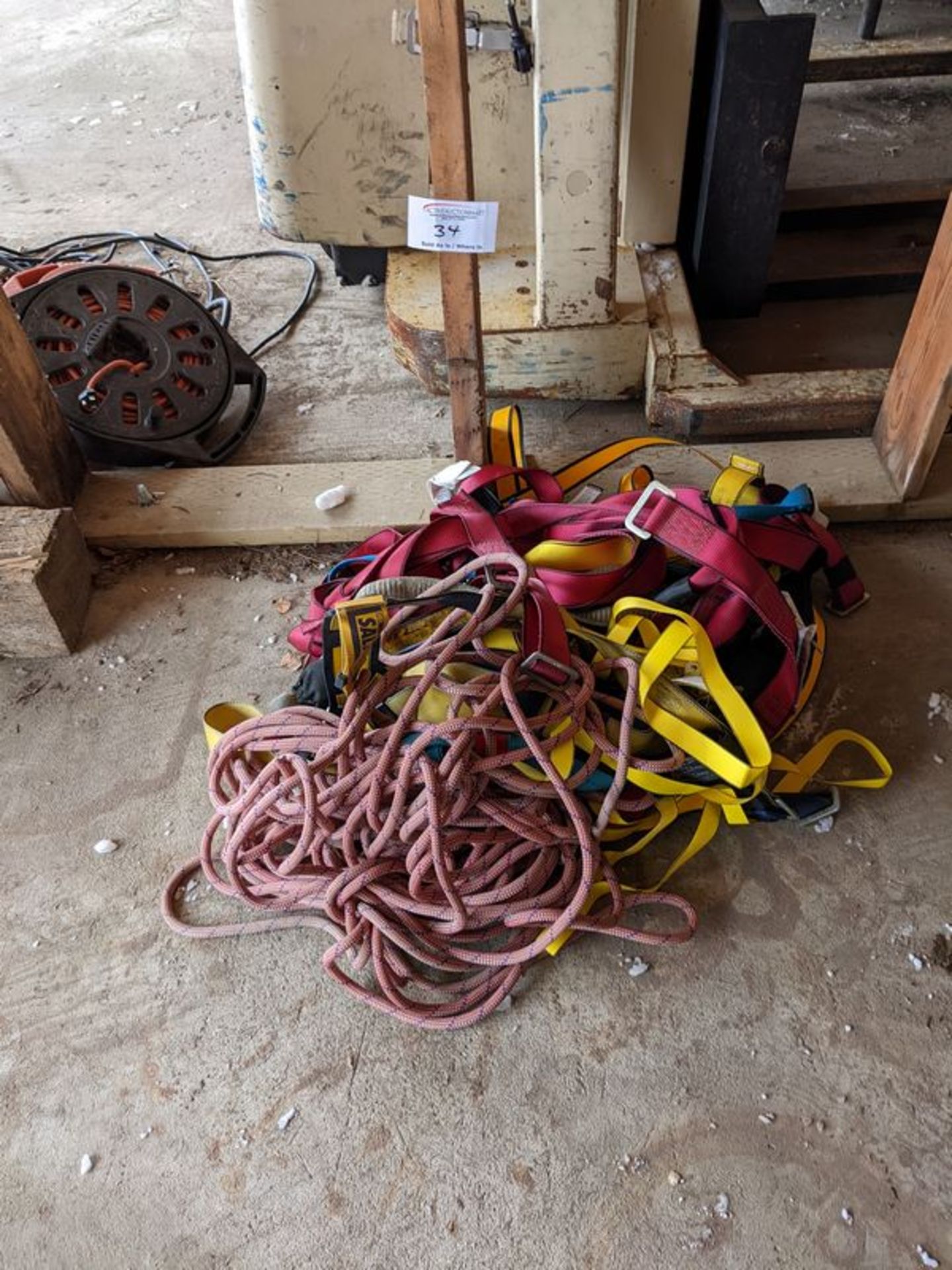 Lot of Safety Belts and Ropes