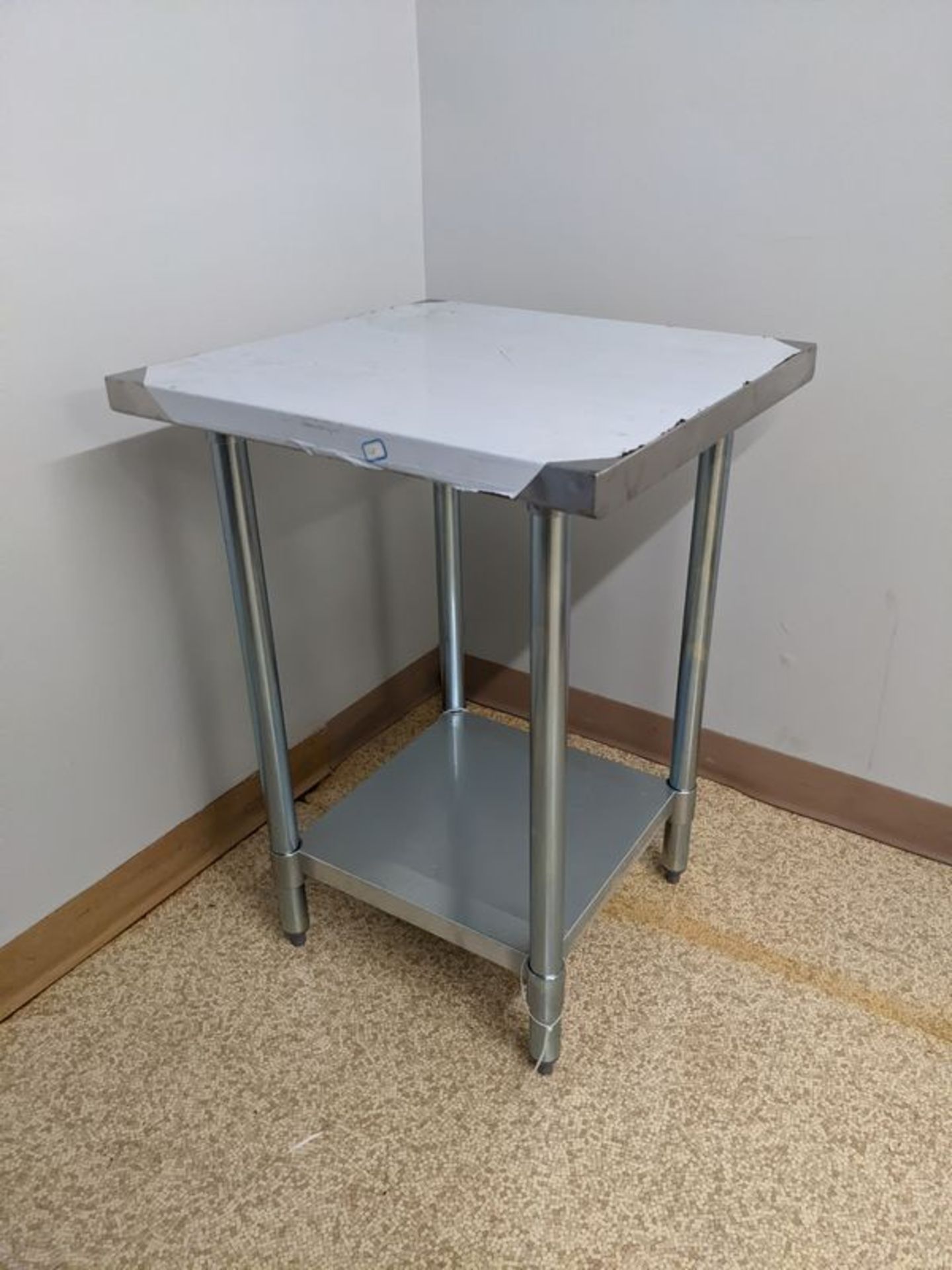 New 24 x 24" Two Tier Stainless Steel Table
