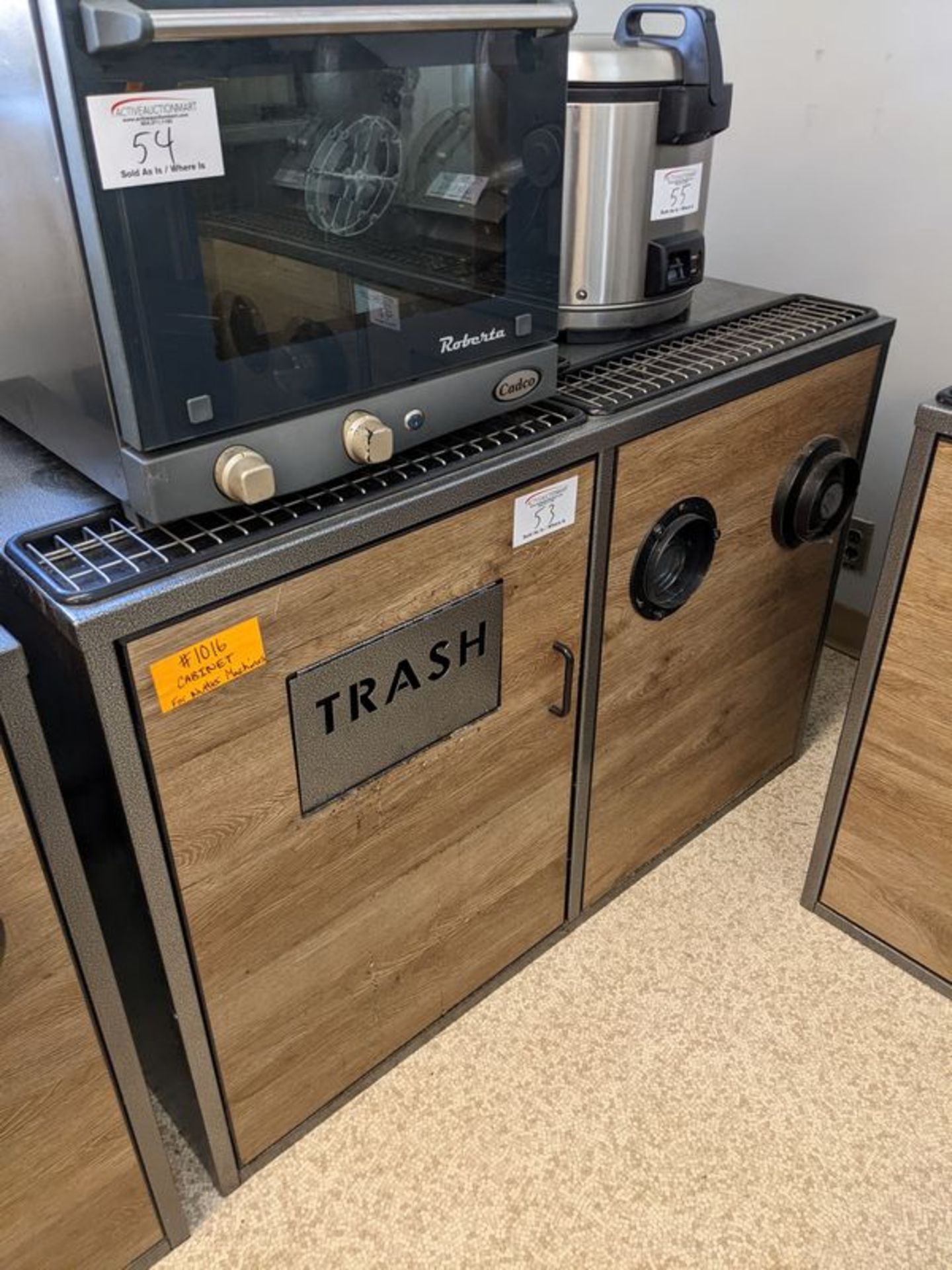 Coffee Counter with Trash Receptacle