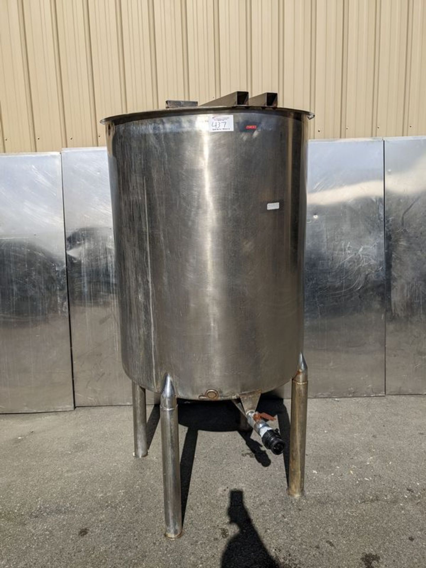 Stainless Steel Tank with Spout - 48" High x 40" Wide