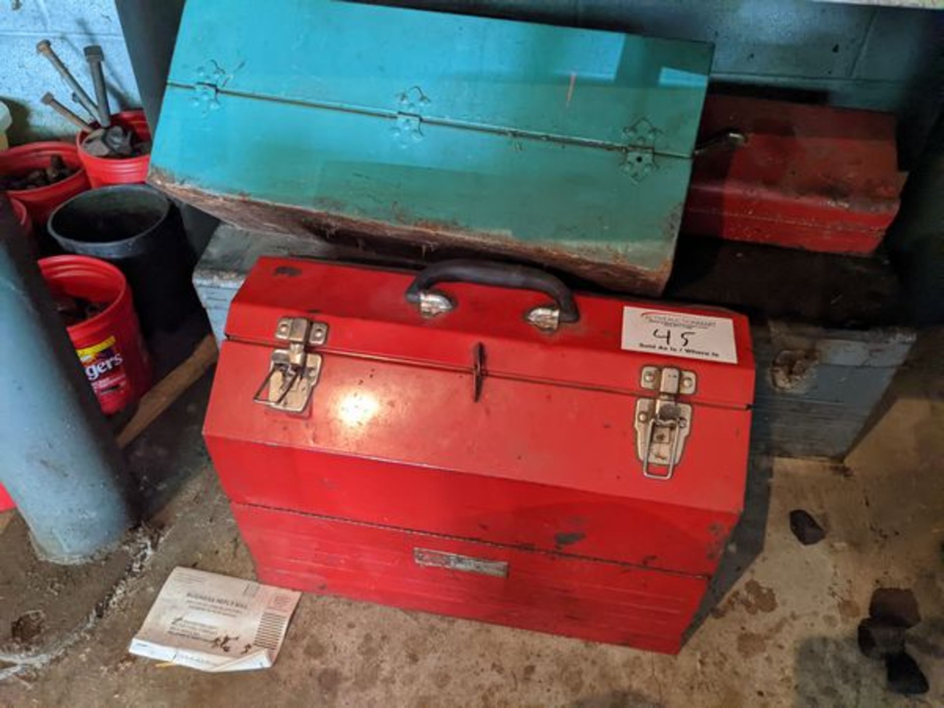 Lot of Toolboxes with Some Contents