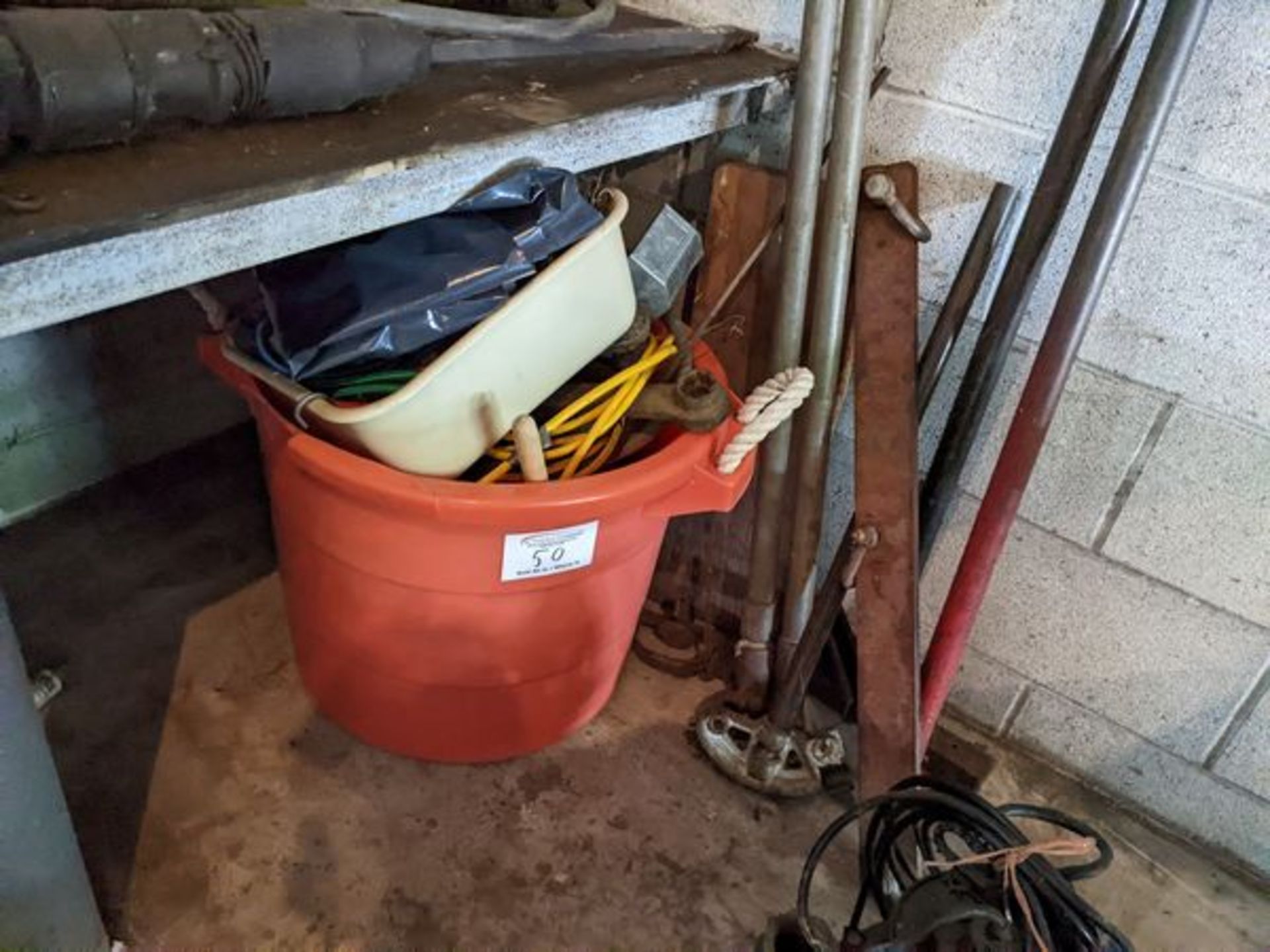 Bin of Assorted Tools, Pipe Benders, etc.