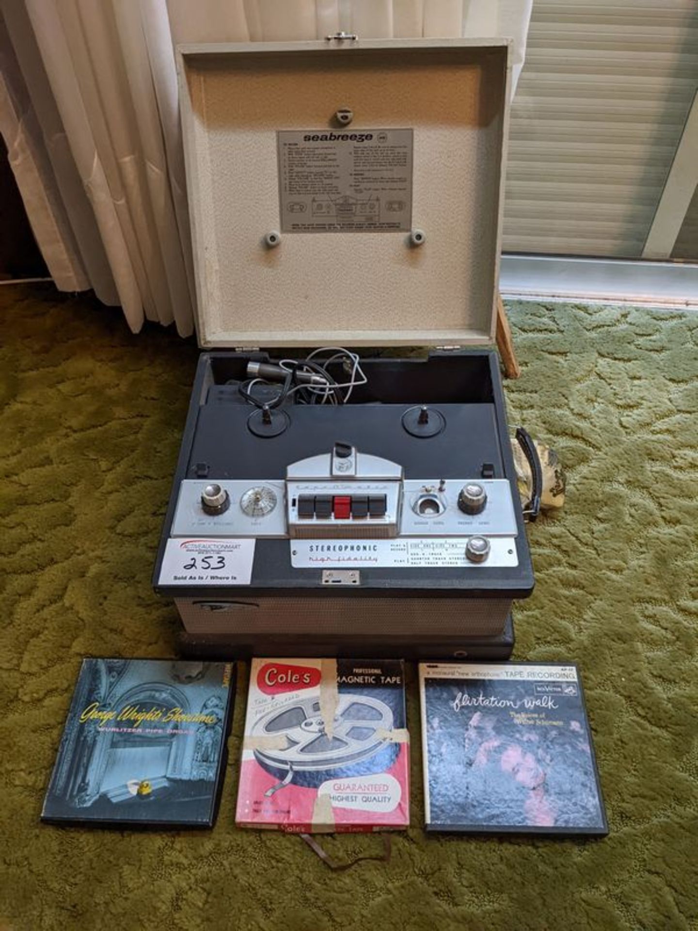 Seabreeze Tape-O-Matic Reel to Reel Stereo with Tapes