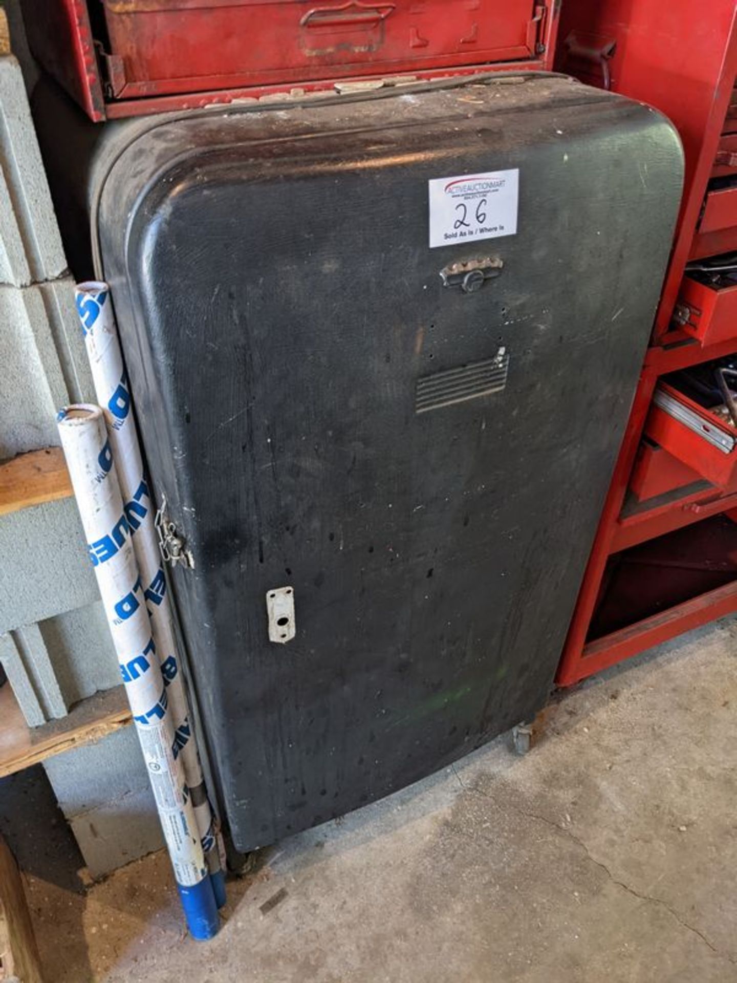 Antique Fridge with Large Amount of Welding Supplies