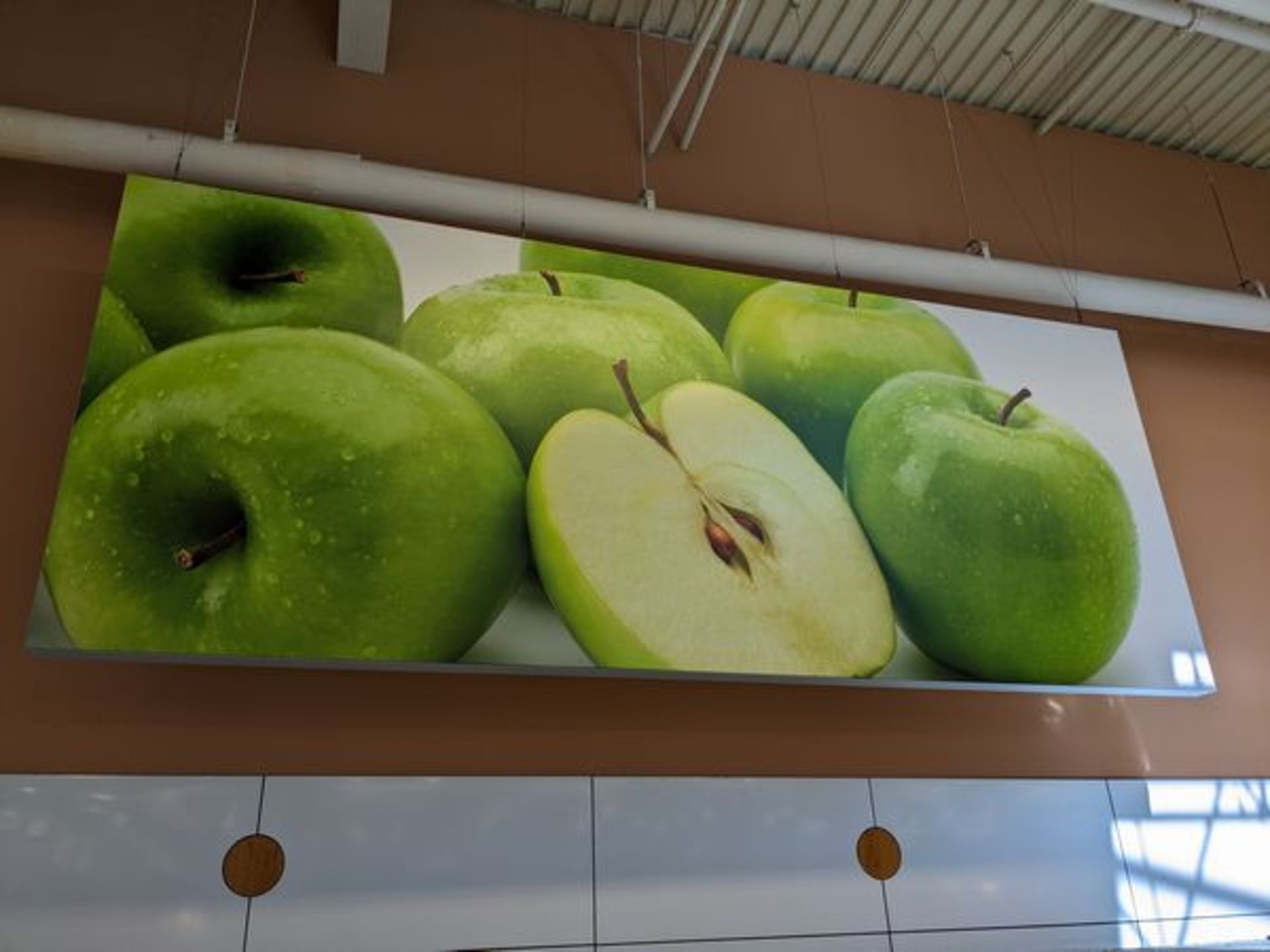 5 x 15 ft Aluminum Framed Apple Print