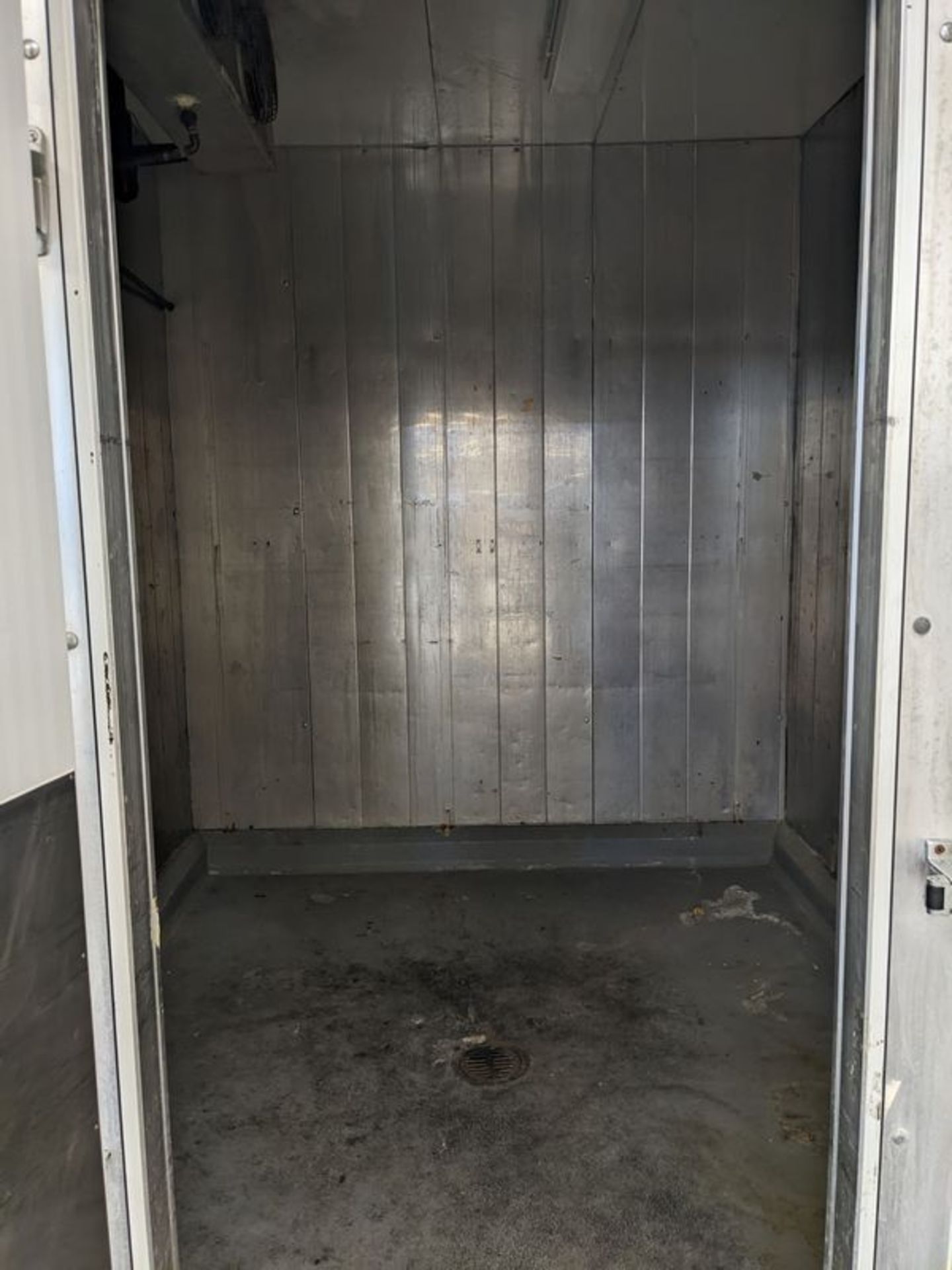 25 x 10 ft Walk in Cooler with 2 Sections, 3 Doors and 1 Side with Stainless Steel Cladded Walls