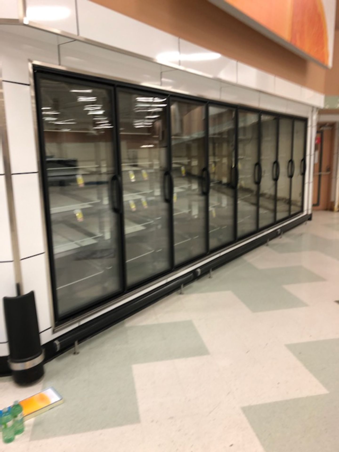 8 Glass Cooler Doors with Frames, Rear Loading Racking and Cooler Panels