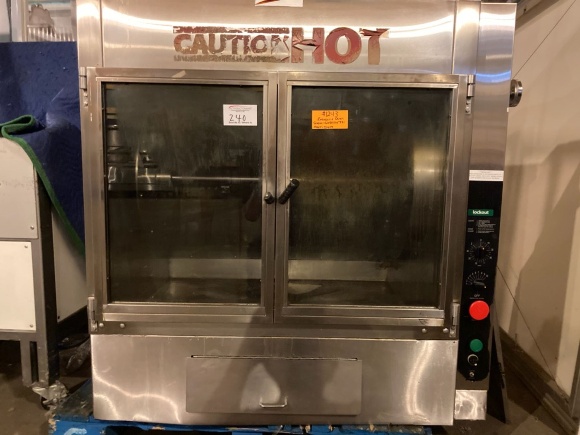 Hardt Gas Chicken Rotisserie Oven - No Skewers and No Legs