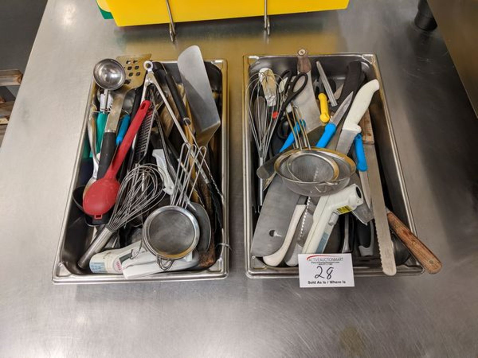 2 Trays of Assorted Utensils and Knives
