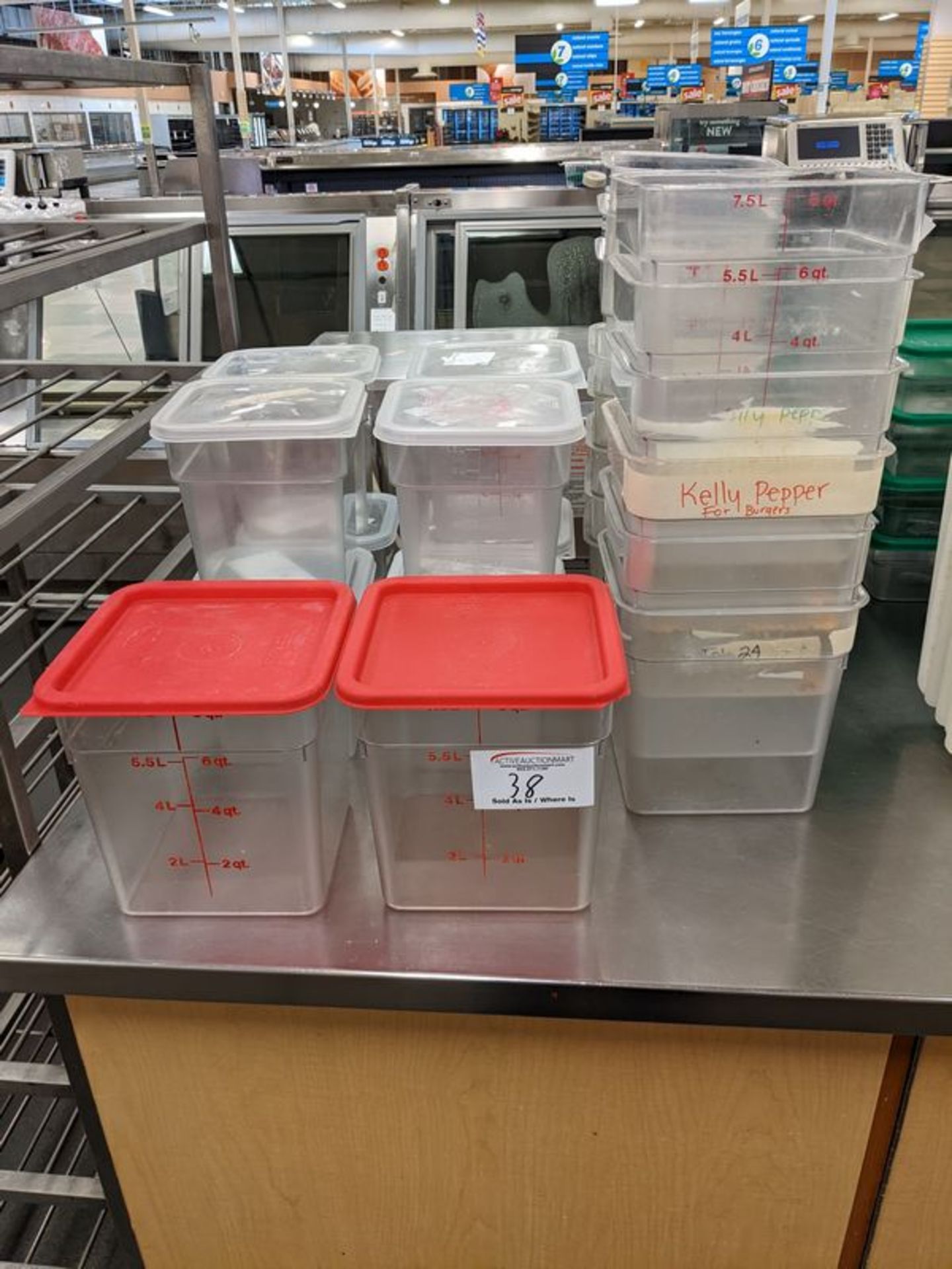 24 Assorted Cambro Storage Bins