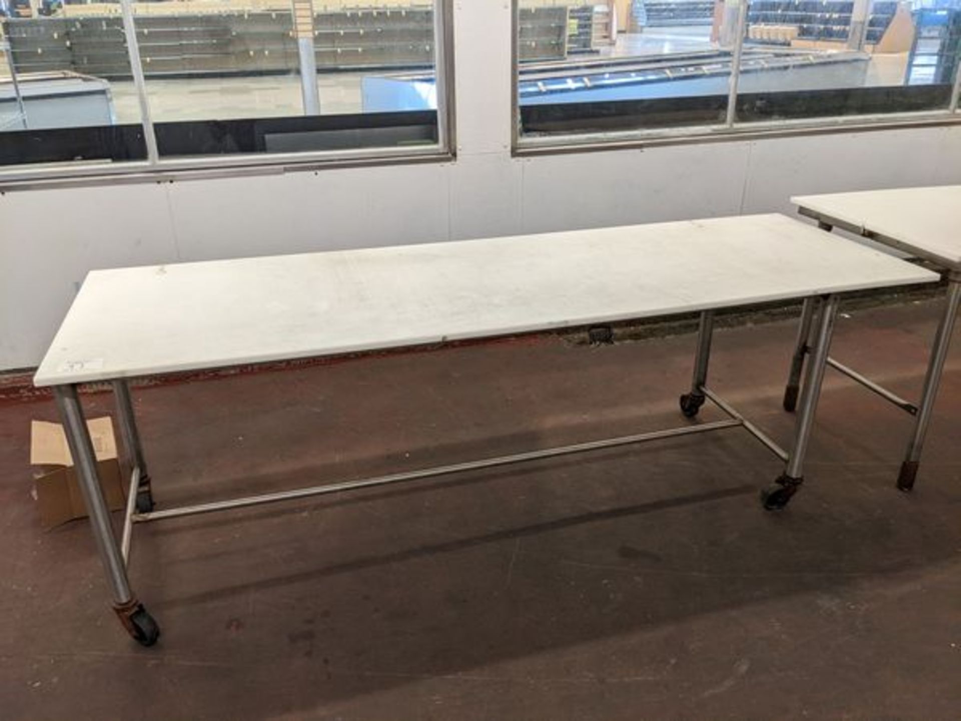 8ft Custom Stainless Steel Table with Cutting Top