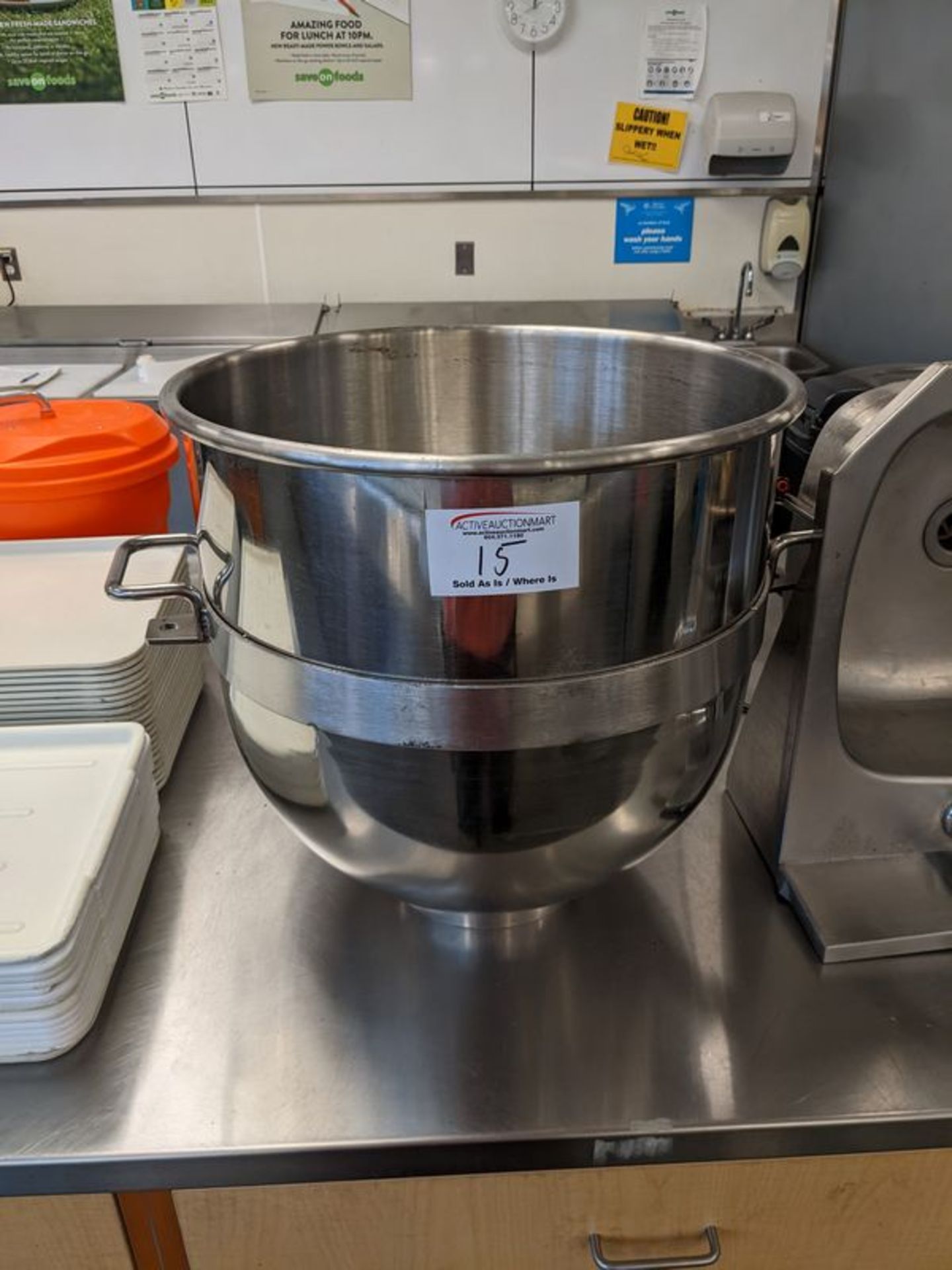 Stainless Steel 60 Quart Mixing Bowl