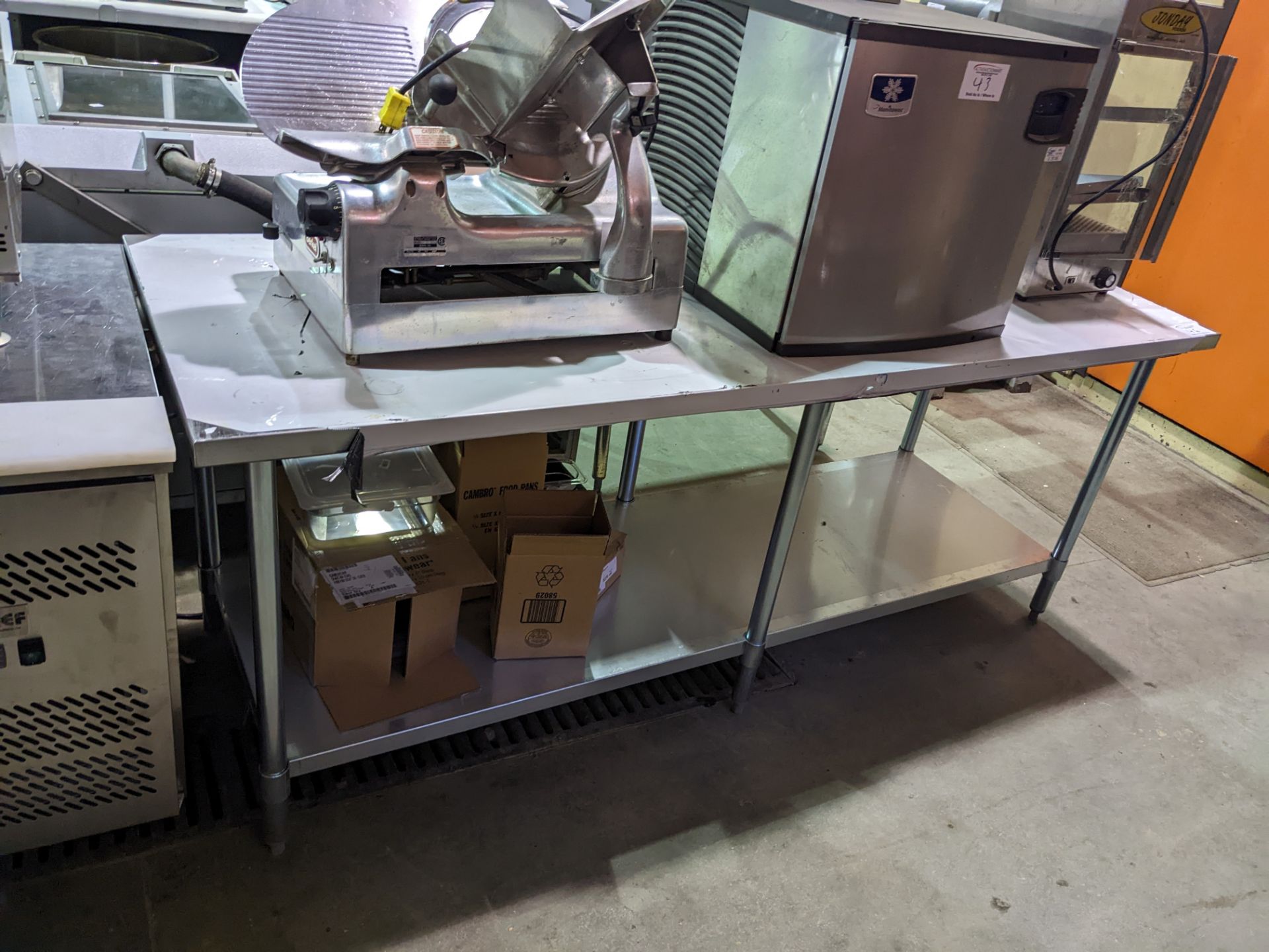 Unused 30 x 84" Two Tier Stainless Steel Work Table