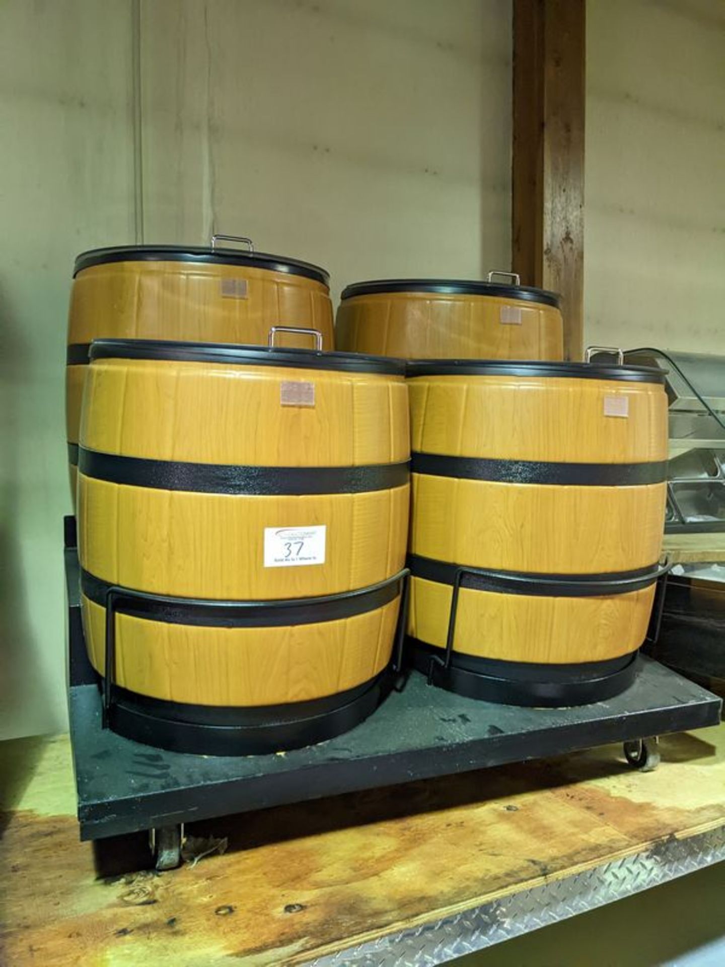 2 Sets of 4 Barrel Bulk Dispensers