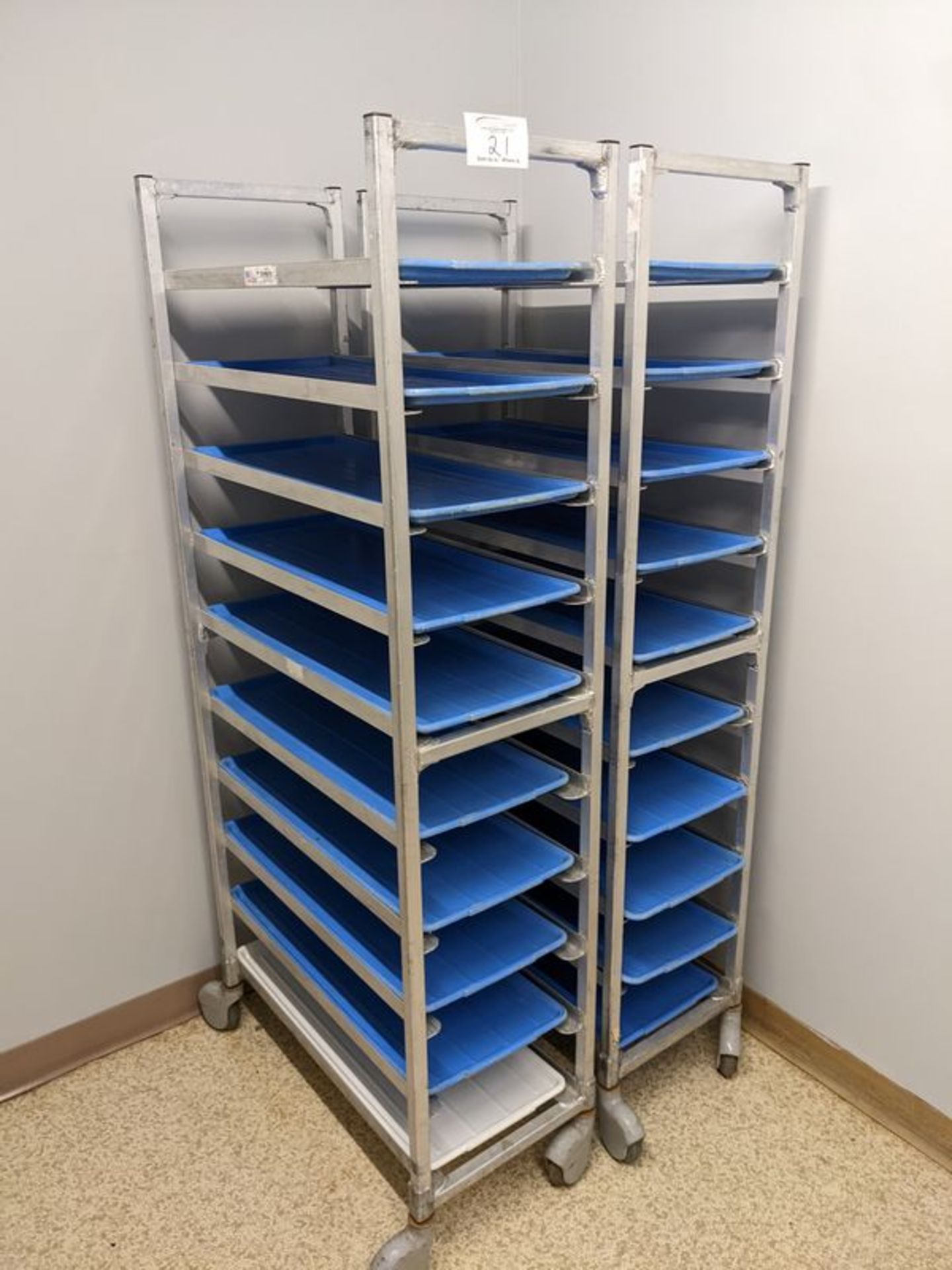 2 New Age Meat Trolleys with Trays