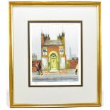 HAROLD RILEY (born 1934); limited edition colour print, 'The Yellow Door', 55/550, signed, 26 x