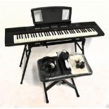 A Yamaha Piaggero NP-V60 keyboard, stand and stool.