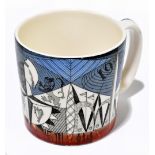 FESTIVAL OF BRITAIN 1951; a Wedgwood mug designed by Norman Makinson, printed marks to base, also