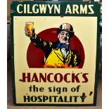 BREWERYANA INTEREST; a large and impressive pictorial original enamel sign for 'Cilgwyn Arms,
