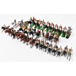 BRITAINS; a collection of mounted cavalry, with unmarked cavalry, a pair of modern jousting