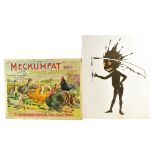 MECKUMFAT; an original advertising pictorial card sign for Meckumfat Sussex Ground Oats, to be
