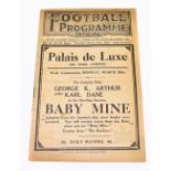 FOOTBALL, PRE-WAR; an F.A. Cup semi-final programme, Saturday March 23rd 1929, Bolton Wanderers v