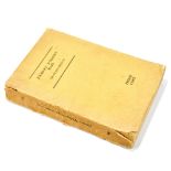 GREENE (G), JOURNEY WITHOUT MAPS, uncorrected proof copy, soft yellow paper covers, William