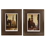 ARTHUR DELANEY (1927-1987); a pair of pencil signed limited edition prints depicting Manchester