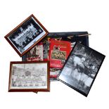 A crate of books relating to Manchester United with a small group of ephemera.  Buyer must bring